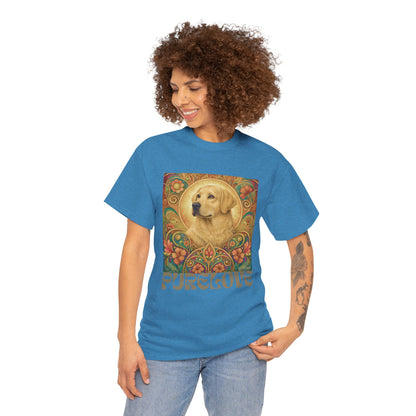 Golden Labrador Vintage Graphic T-shirt - Unisex Cotton Tee for Dog Lovers