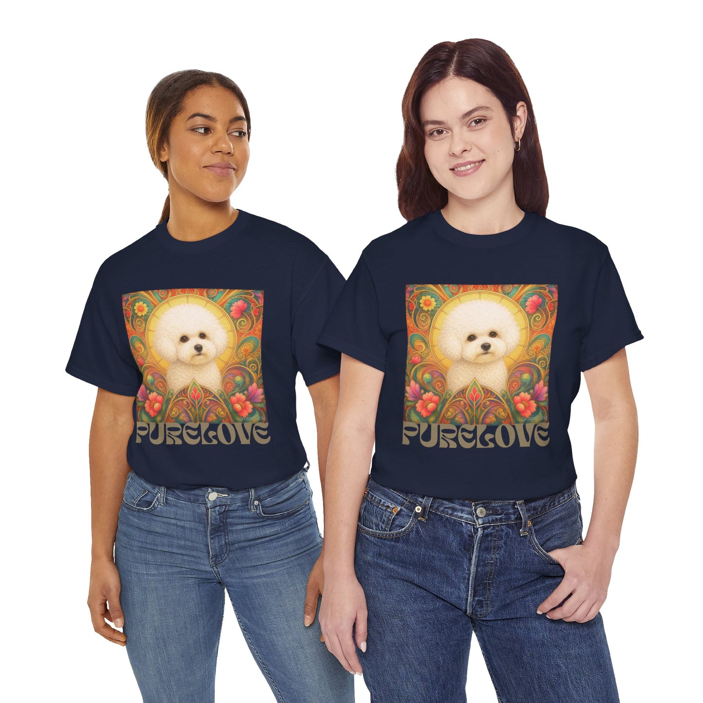 Bichon Frise Vintage Graphic T-Shirt – Unisex Cotton Tee for Dog Lovers