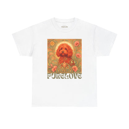 Strawberry Cavapoo (Cavoodle) Vintage Graphic T-shirt -Unisex Cotton Tee for Dog Lovers
