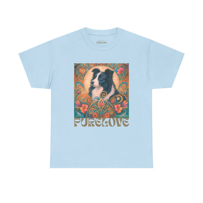 Border Collie (Black & White) Vintage Graphic T-Shirt – Unisex Cotton Tee for Dog Lovers
