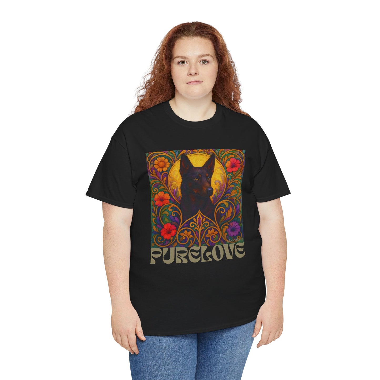 Black Kelpie Vintage Graphic T-Shirt – Unisex Cotton Tee for Dog Lovers