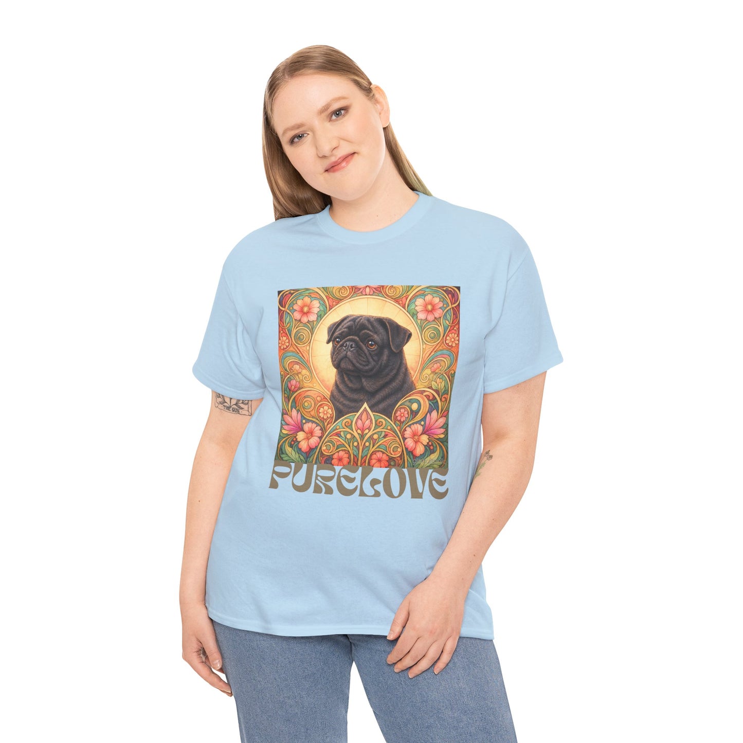 Pug Black Vintage Graphic T-Shirt – Unisex Cotton Tee for Dog Lovers