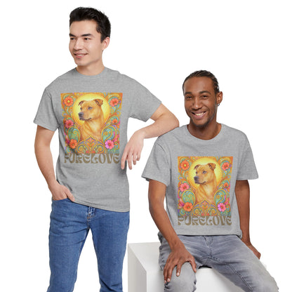 Staffy Tan Vintage Graphic T-Shirt – Unisex Cotton Tee for Dog Lovers