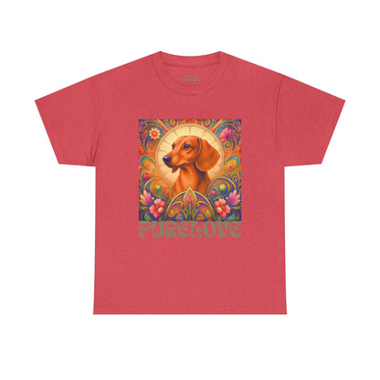 Dachshund Tan Vintage Graphic T-Shirt – Unisex Cotton Tee for Dog Lovers