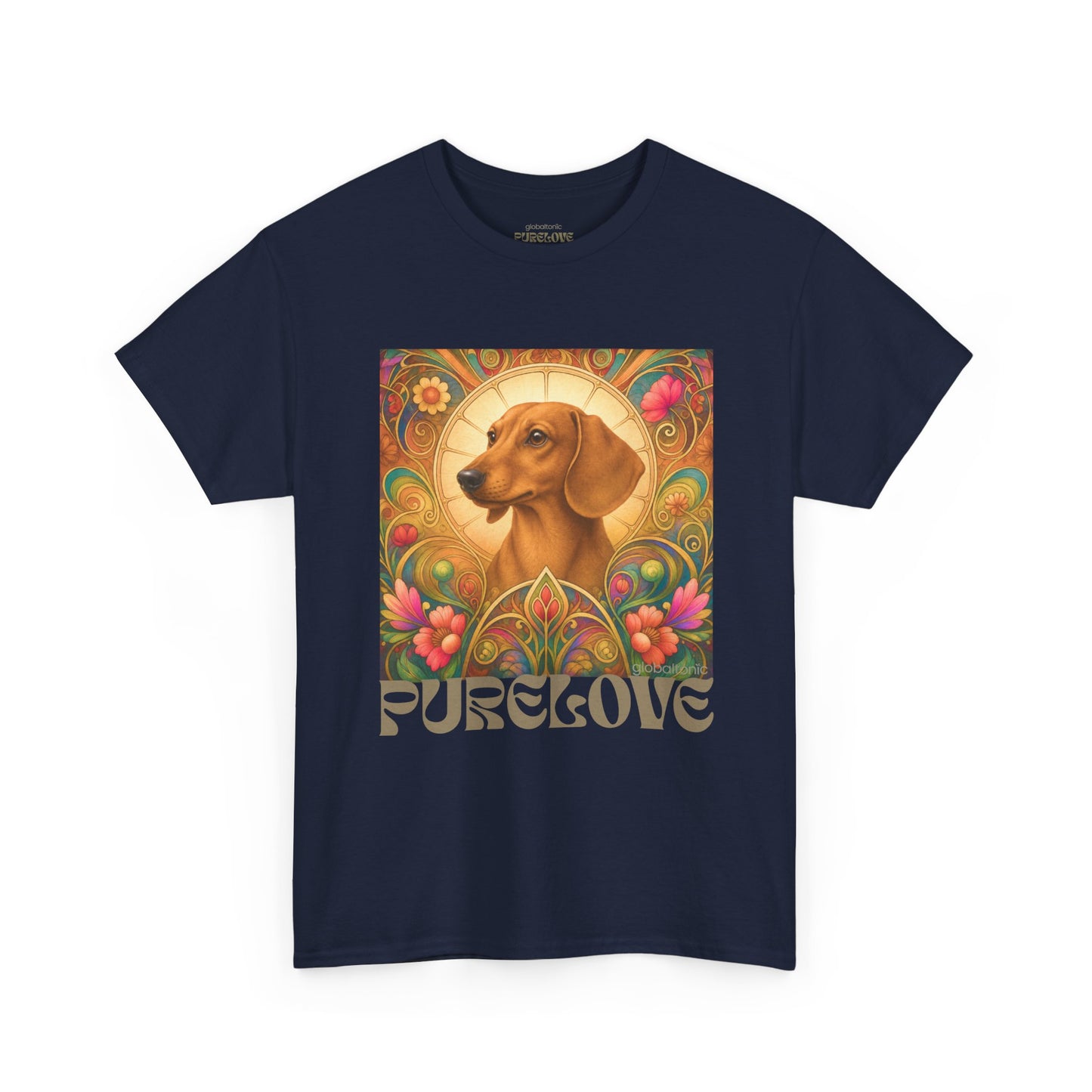 Dachshund Tan Vintage Graphic T-Shirt – Unisex Cotton Tee for Dog Lovers