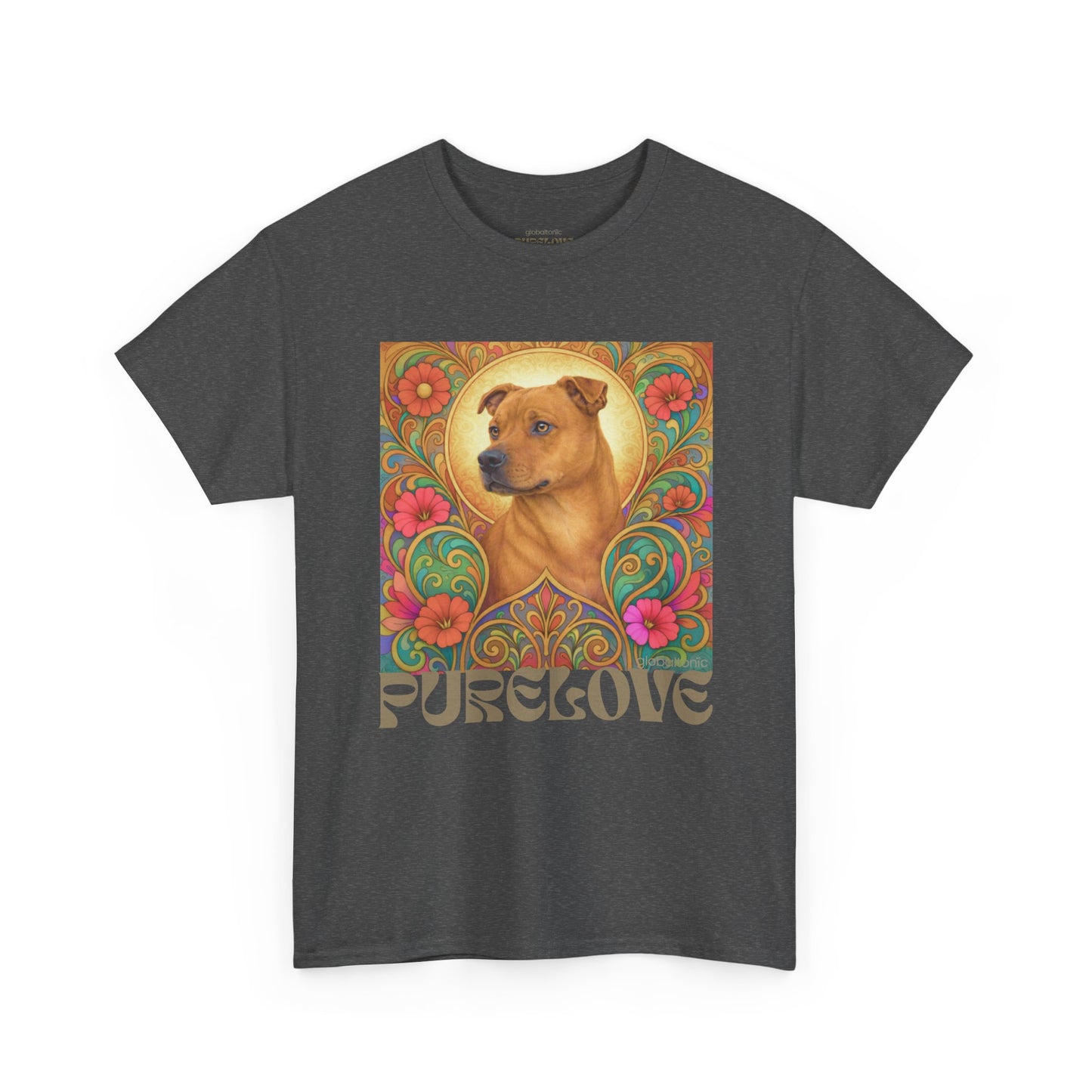 Staffy Tan Vintage Graphic T-Shirt – Unisex Cotton Tee for Dog Lovers