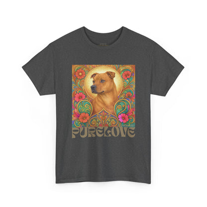 Staffy Tan Vintage Graphic T-Shirt – Unisex Cotton Tee for Dog Lovers
