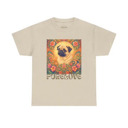 Pug Tan Vintage Graphic T-Shirt – Unisex Cotton Tee for Dog Lovers