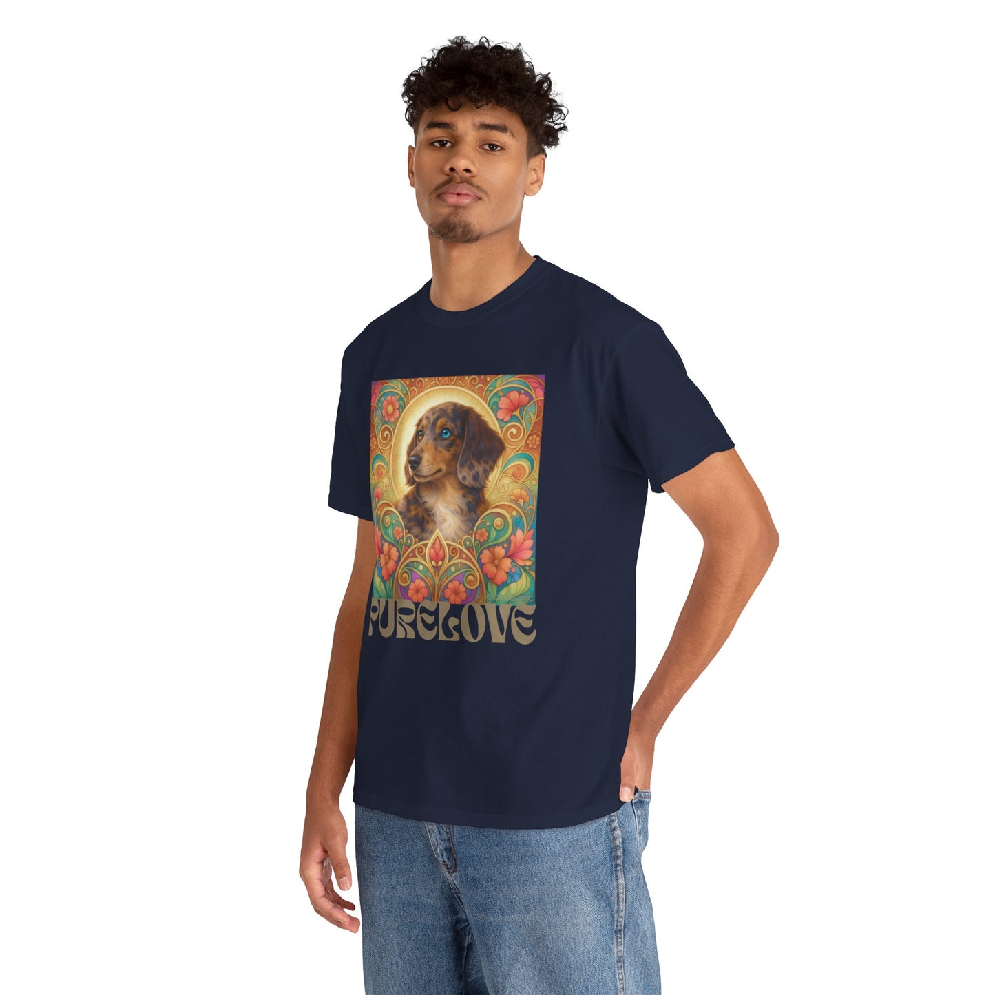 Dachshund Merle Wirehaired Vintage Unisex Cotton Tee for Dog Lovers