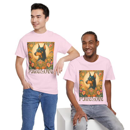 Doberman Vintage Graphic T-shirt - Unisex Cotton Tee for Dog Lovers