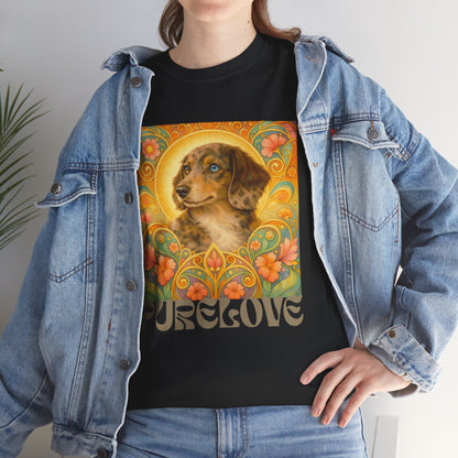 Dachshund Merle Wirehaired Vintage Unisex Cotton Tee for Dog Lovers