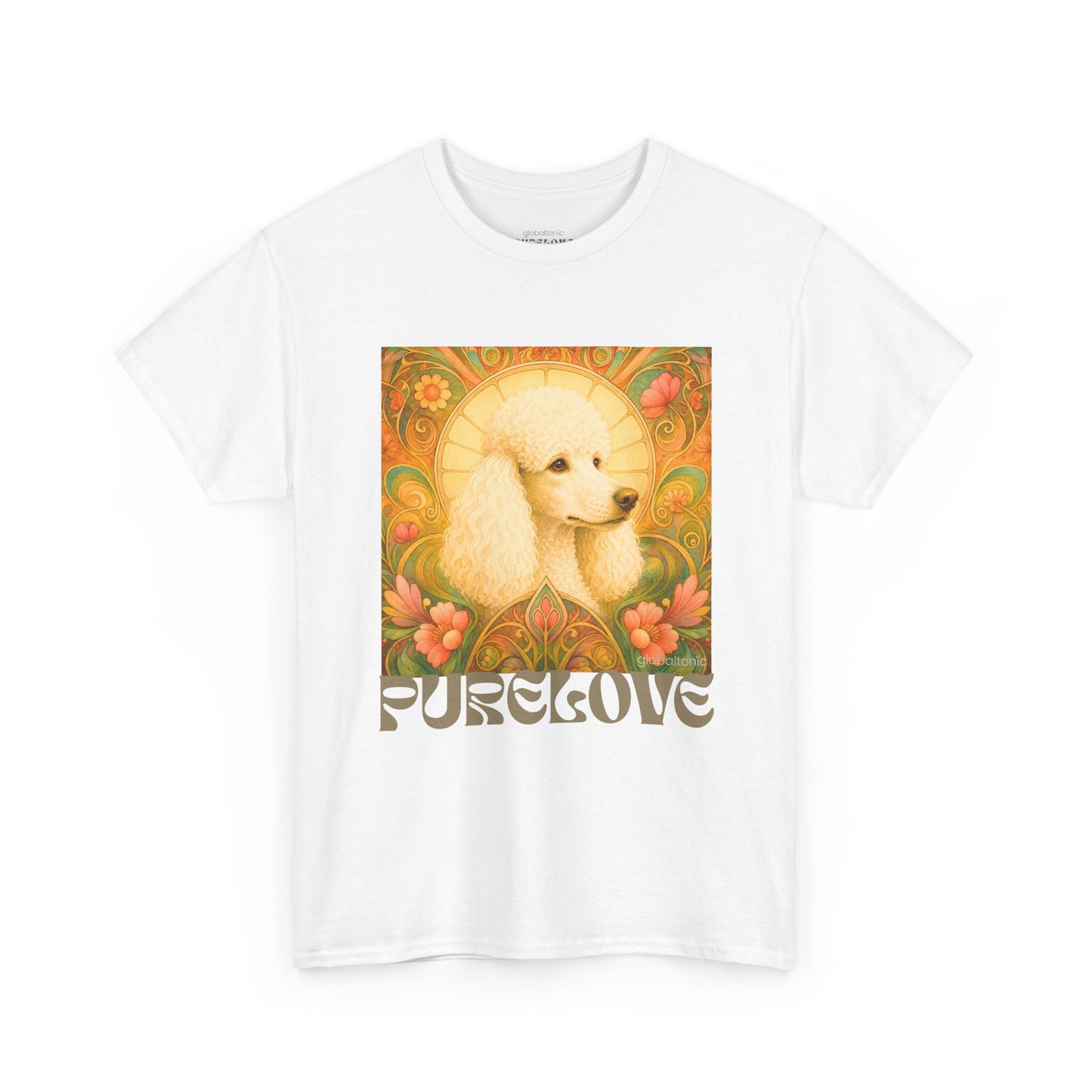White Poodle Vintage Graphic T-Shirt – Unisex Cotton Tee for Dog Lovers