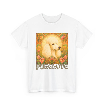White Poodle Vintage Graphic T-Shirt – Unisex Cotton Tee for Dog Lovers
