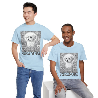 Foxypoo (Foodle) Vintage Graphic T-Shirt – Unisex Cotton Tee for Dog Lovers (Black & White)