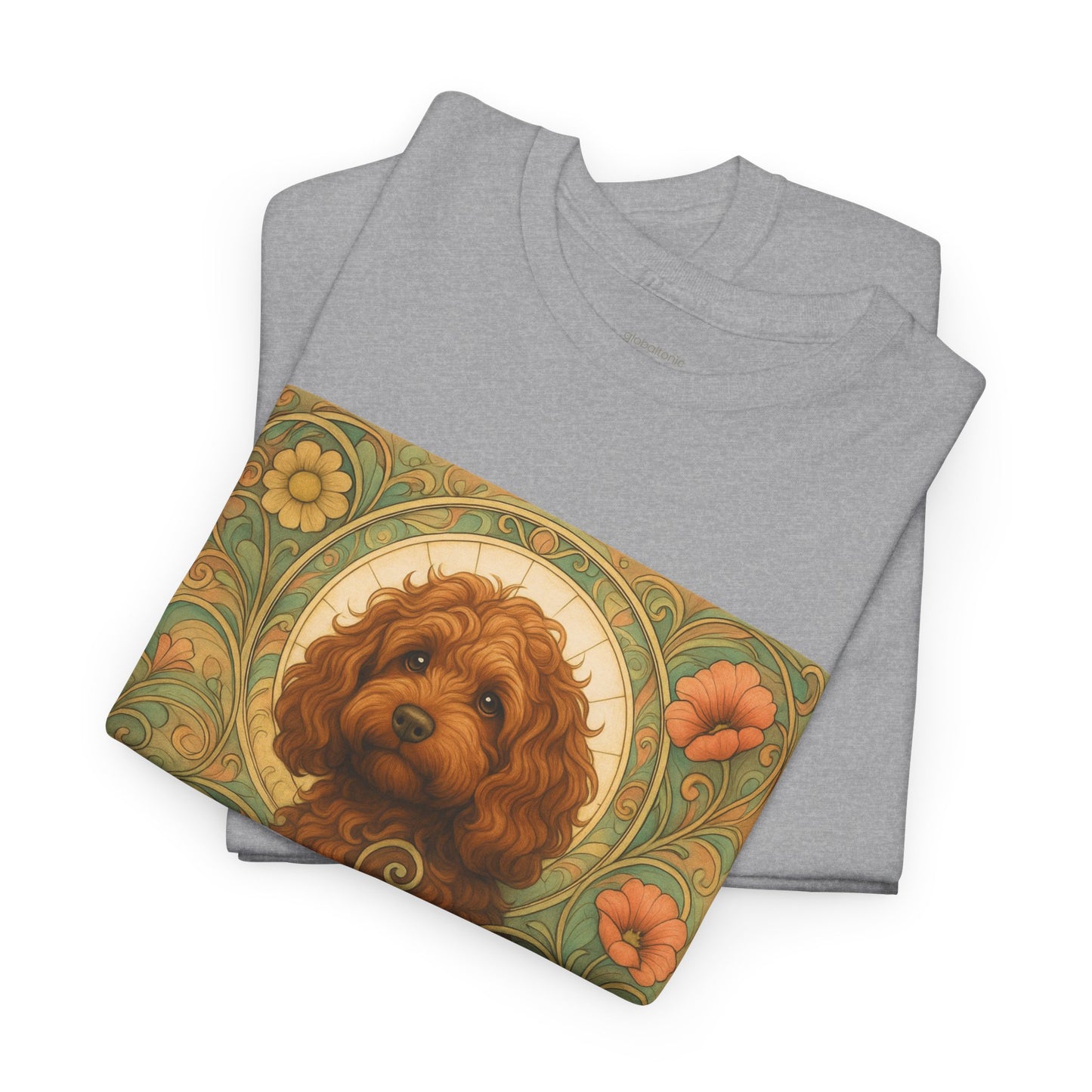Strawberry Cavapoo (Cavoodle) Vintage Graphic T-shirt -Unisex Cotton Tee for Dog Lovers