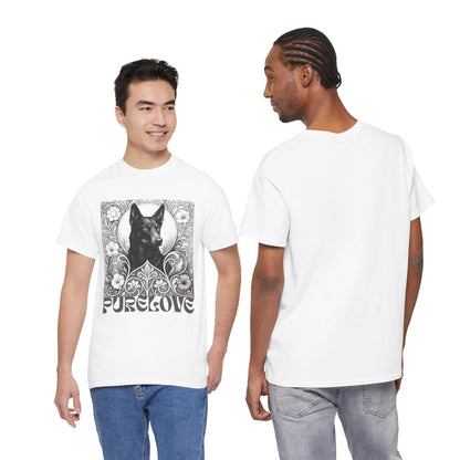 Kelpie Black Vintage Unisex Cotton Tee for Dog Lovers (Black & White)