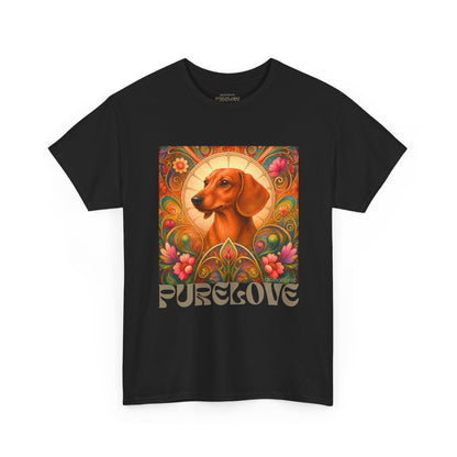 Dachshund Tan Vintage Graphic T-Shirt – Unisex Cotton Tee for Dog Lovers