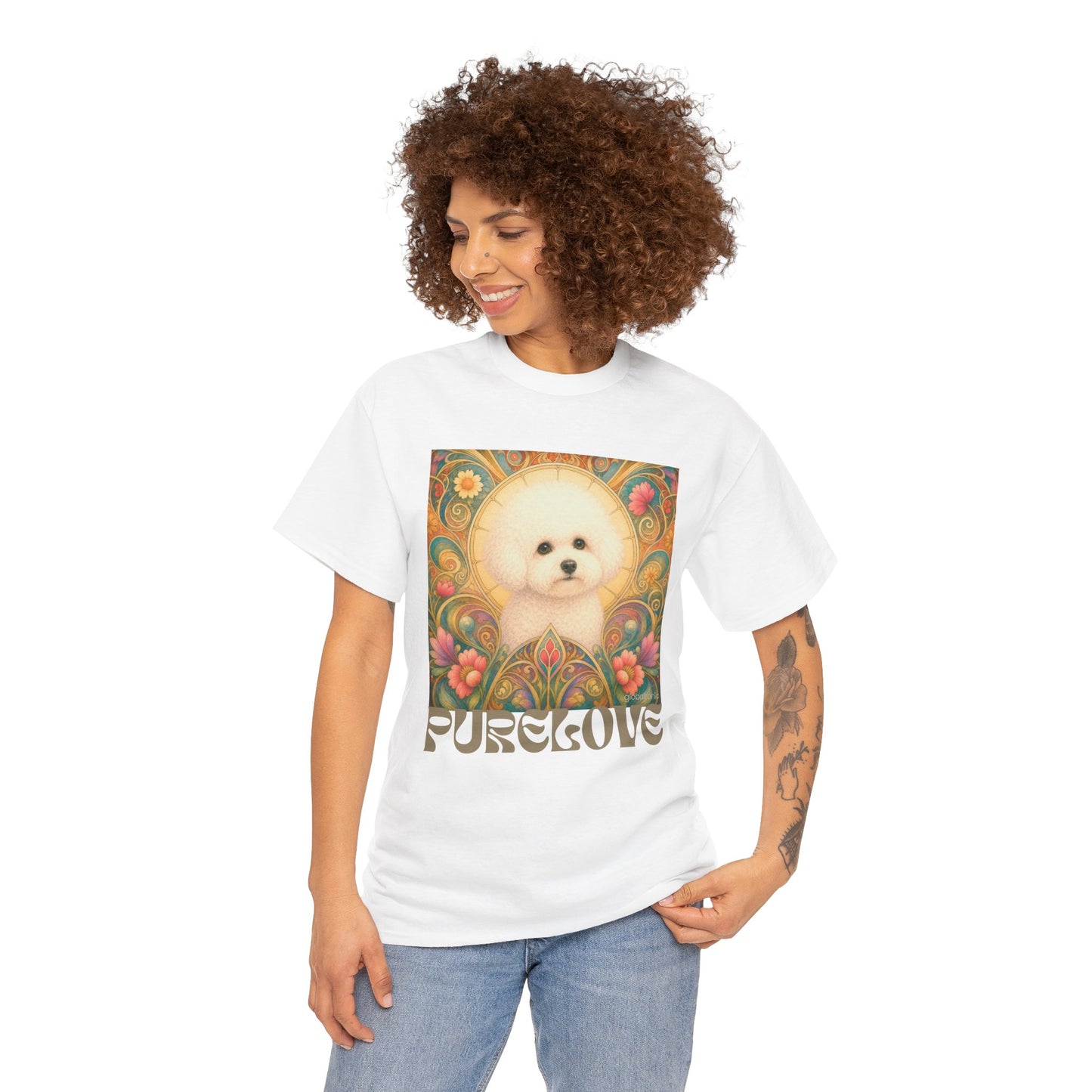 Bichon Frise Vintage Graphic T-Shirt – Unisex Cotton Tee for Dog Lovers