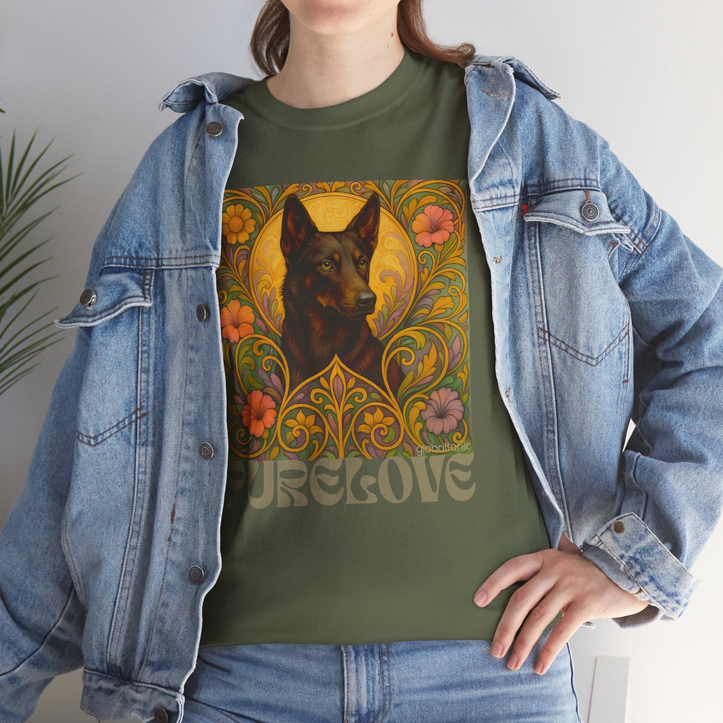 Black Kelpie Vintage Graphic T-Shirt – Unisex Cotton Tee for Dog Lovers