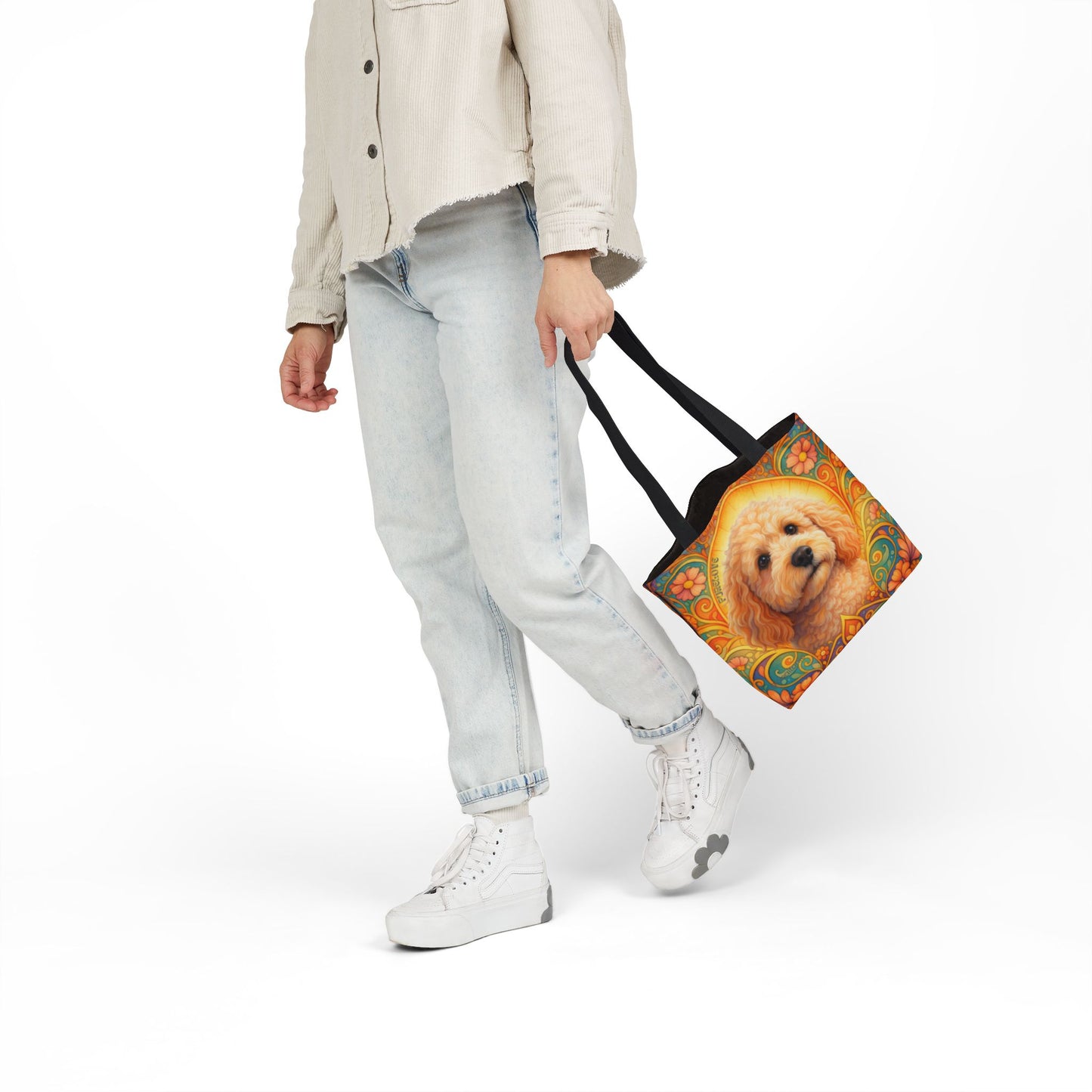 Goldendoodle (Groodle) All-Over Print Canvas Tote Bag – Colourful Artistic Dog Lover Gift