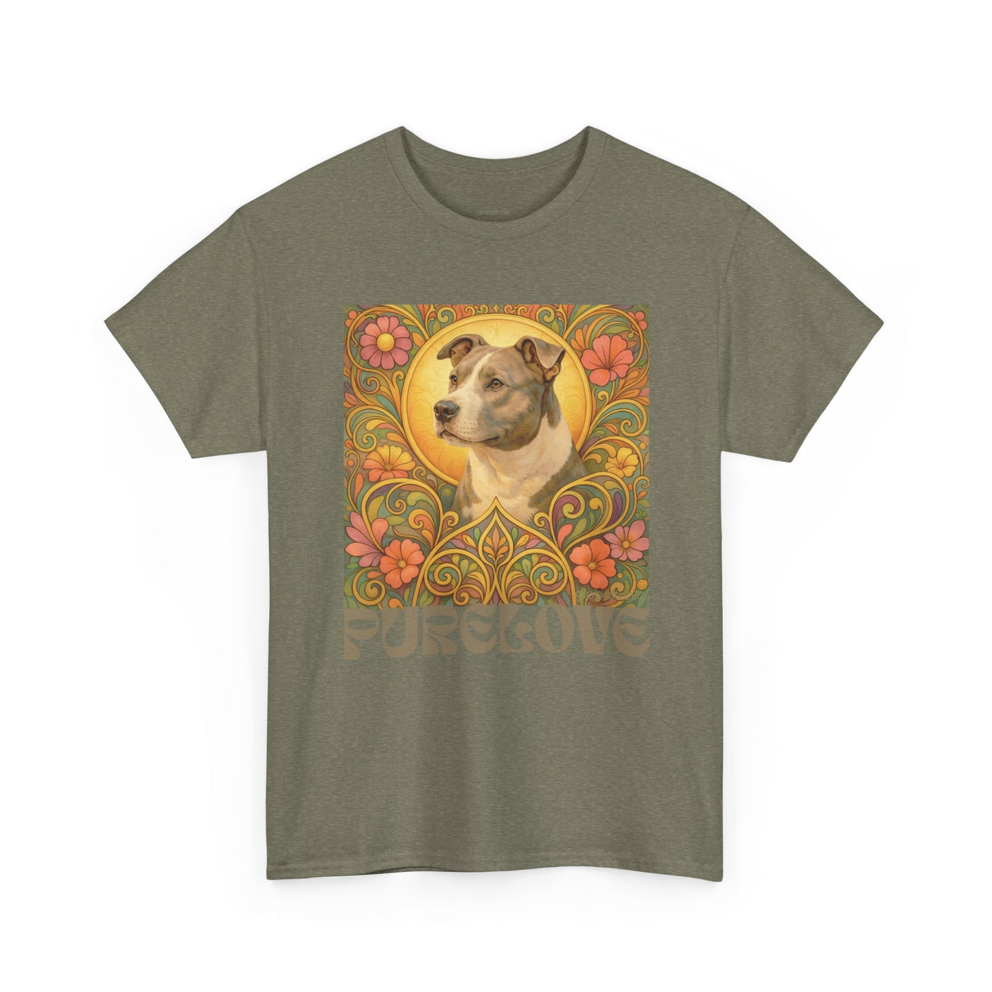 Staffy Grey & White Vintage Graphic T-Shirt – Unisex Cotton Tee for Dog Lovers