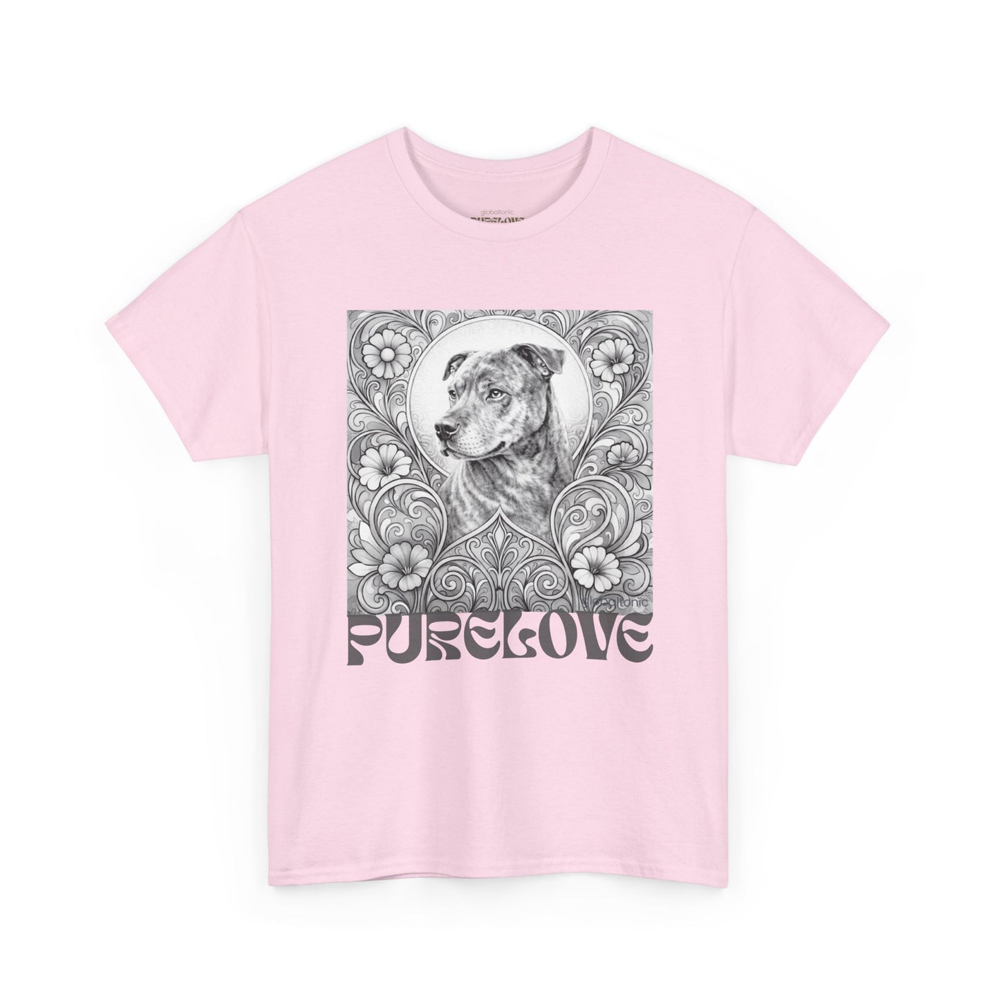 Staffy Brown Brindle Vintage Graphic T-Shirt – Unisex Cotton Tee for Dog Lovers (Black & White)