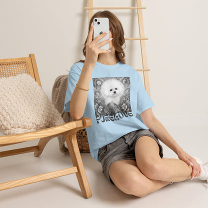 Bichon Frise Vintage Unisex Cotton Tee for Dog Lovers (Black & White)