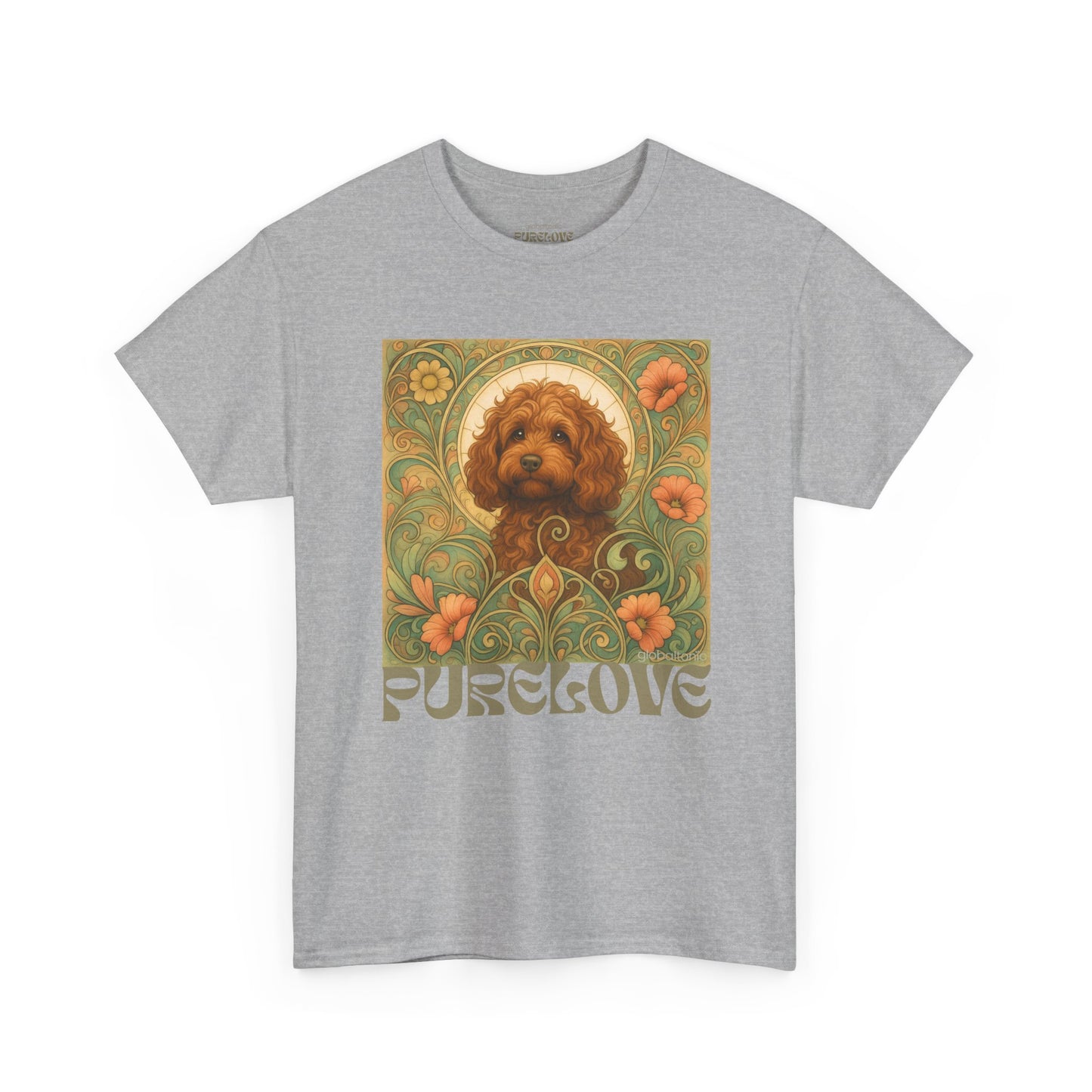 Strawberry Cavapoo (Cavoodle) Vintage Graphic T-shirt -Unisex Cotton Tee for Dog Lovers