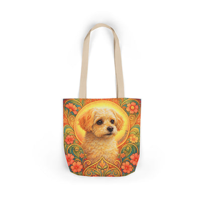 Foxypoo (Foodle) All-Over Print Canvas Tote Bag – Colourful Artistic Dog Lover Gift