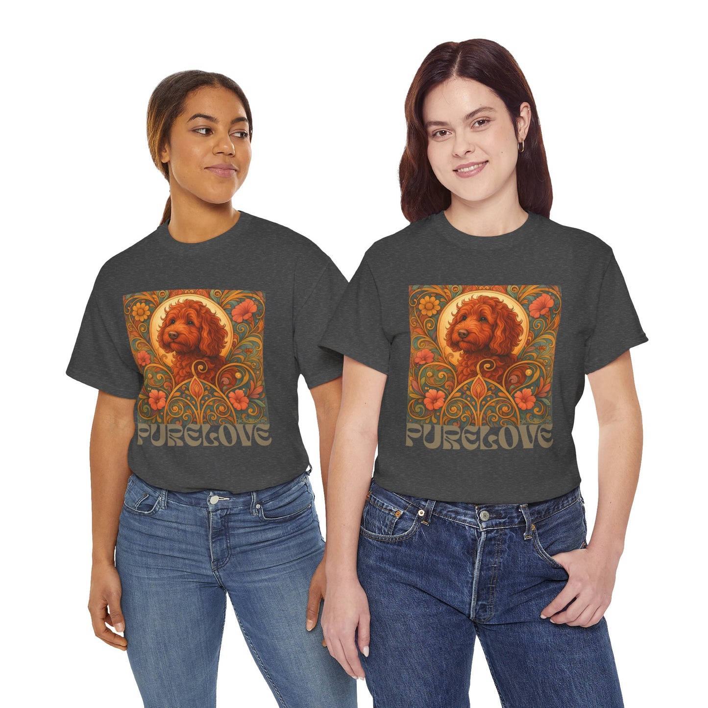Red Cavapoo (Cavoodle) Vintage Graphic T-Shirt – Unisex Cotton Tee for Dog Lovers