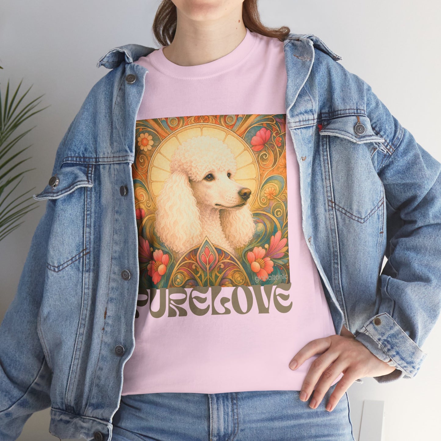White Poodle Vintage Graphic T-Shirt – Unisex Cotton Tee for Dog Lovers
