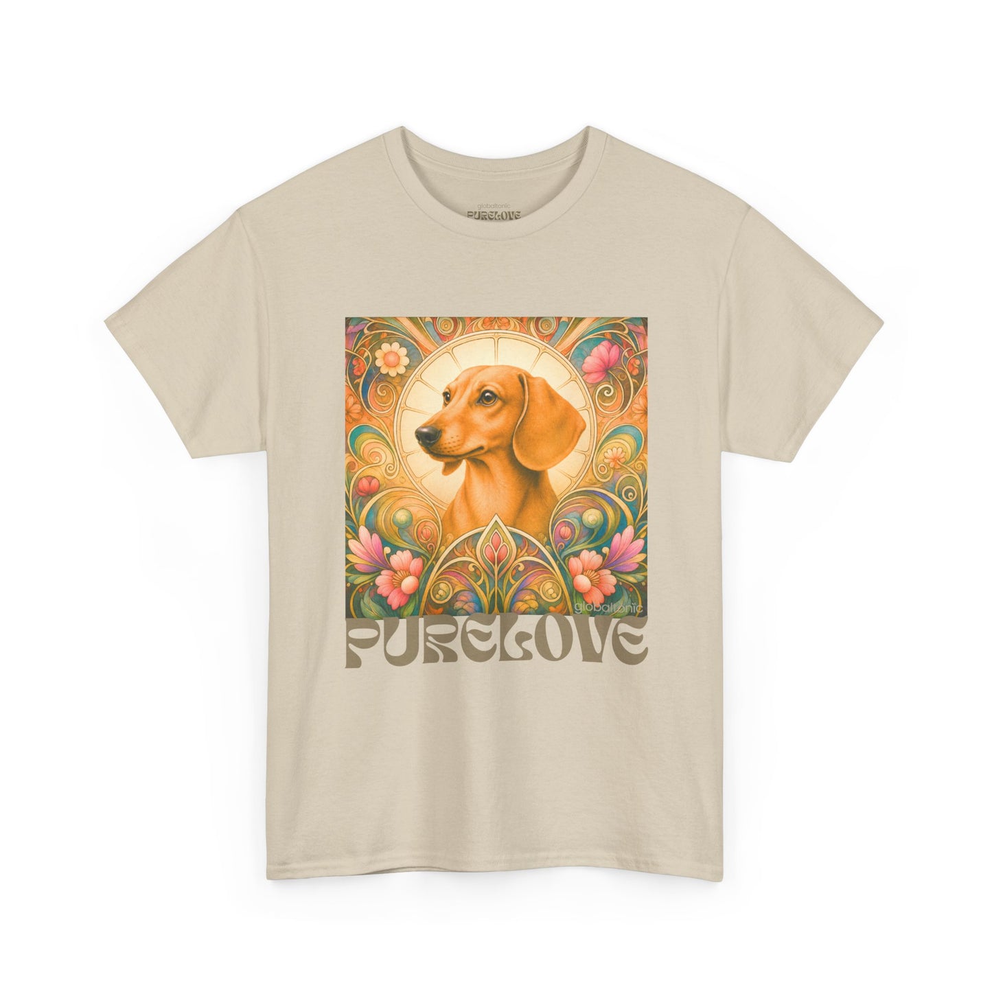 Dachshund Tan Vintage Graphic T-Shirt – Unisex Cotton Tee for Dog Lovers