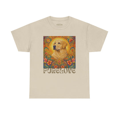 Golden Labrador Vintage Graphic T-shirt - Unisex Cotton Tee for Dog Lovers