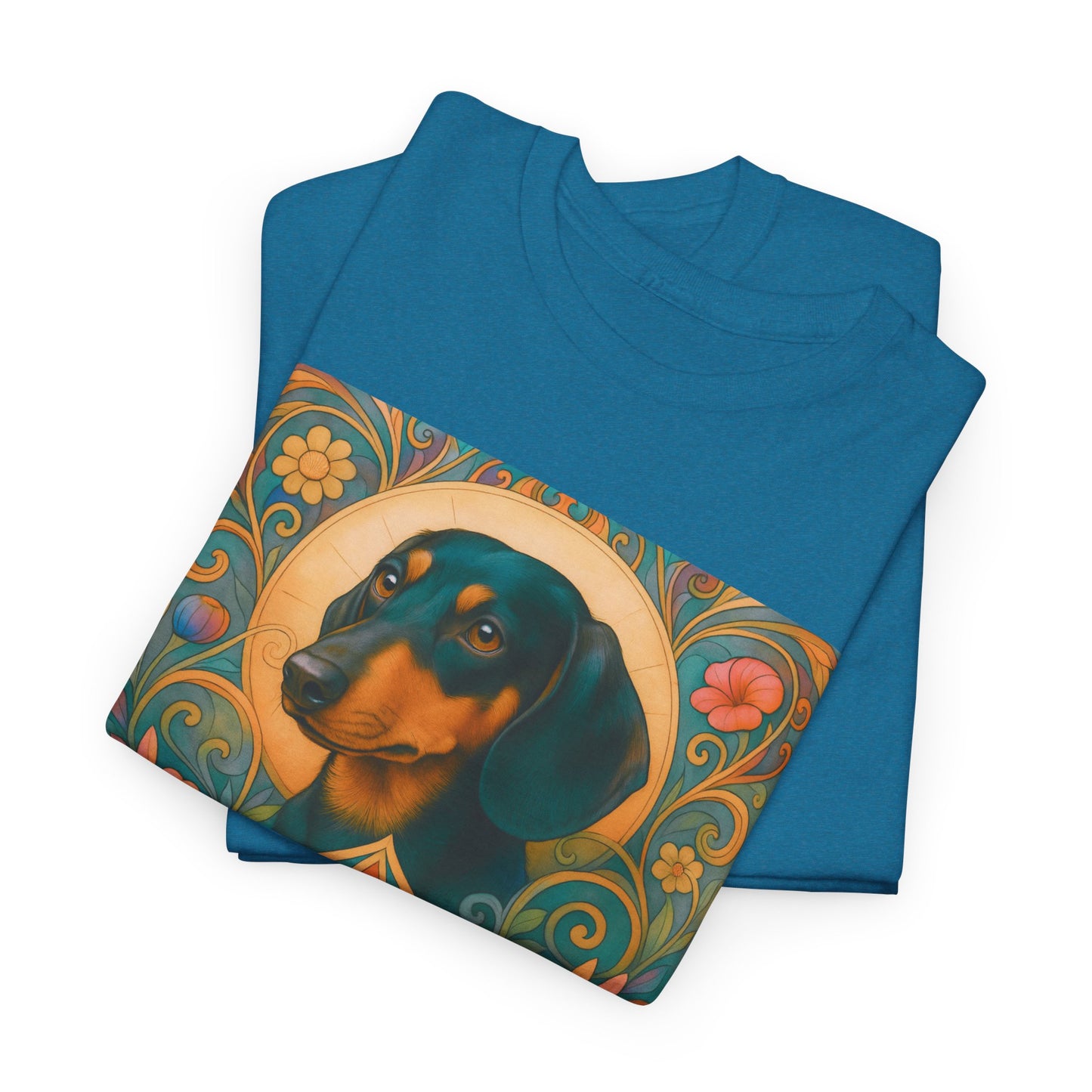 Dachshund Black Tan Shorthair Vintage Graphic T-shirt - Unisex Cotton Tee for Dog Lovers