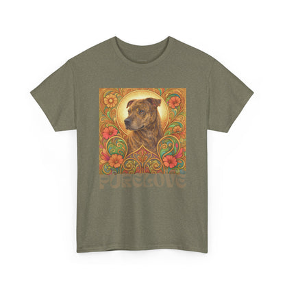 Staffy Brown Brindle Vintage Graphic T-Shirt – Unisex Cotton Tee for Dog Lovers