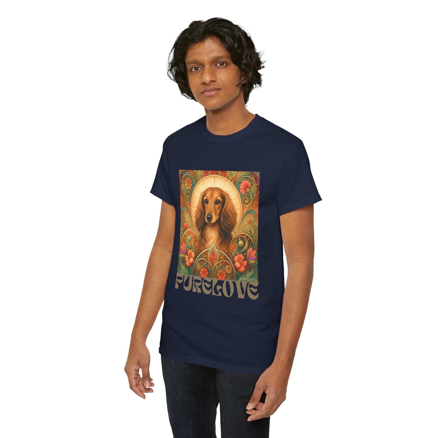 Dachshund Tan Longhair Vintage Graphic T-Shirt – Unisex Cotton Tee for Dog Lovers