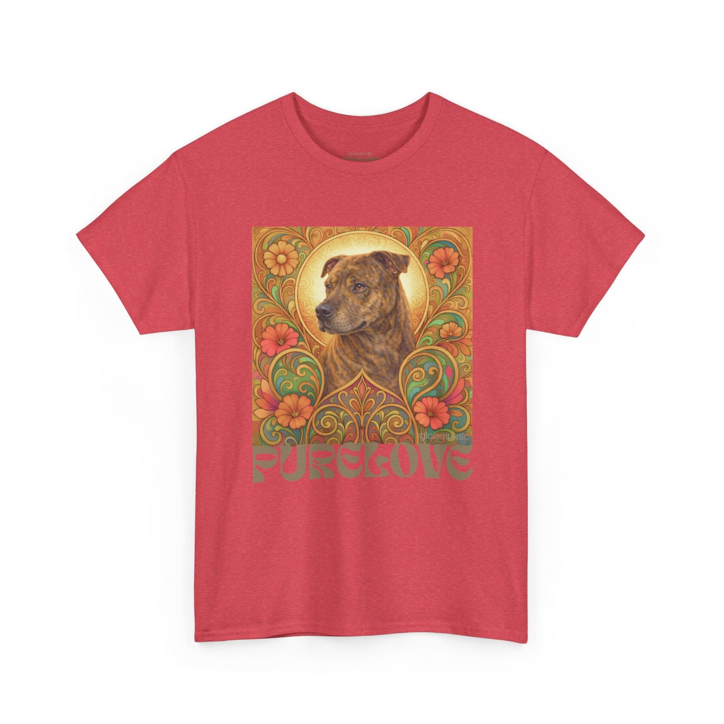 Staffy Brown Brindle Vintage Graphic T-Shirt – Unisex Cotton Tee for Dog Lovers