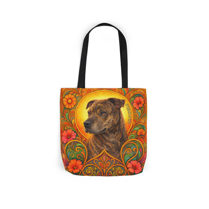Staffy Brown All-Over Print Canvas Tote Bag – Colourful Artistic Dog Lover Gift