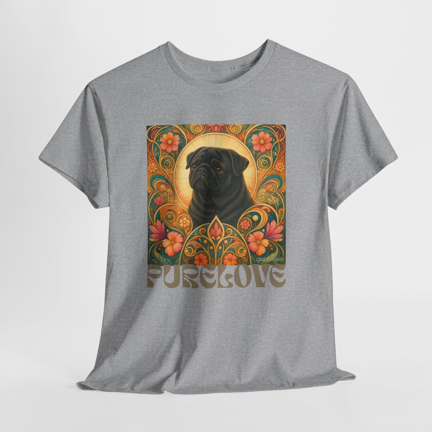 Pug Black Vintage Graphic T-Shirt – Unisex Cotton Tee for Dog Lovers