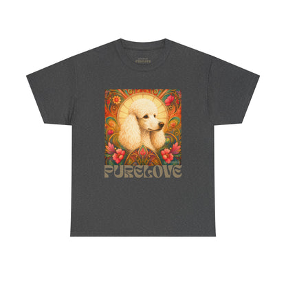 White Poodle Vintage Graphic T-Shirt – Unisex Cotton Tee for Dog Lovers