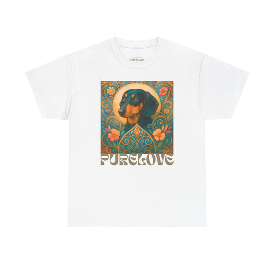 Dachshund Black Tan Shorthair Vintage Graphic T-shirt - Unisex Cotton Tee for Dog Lovers