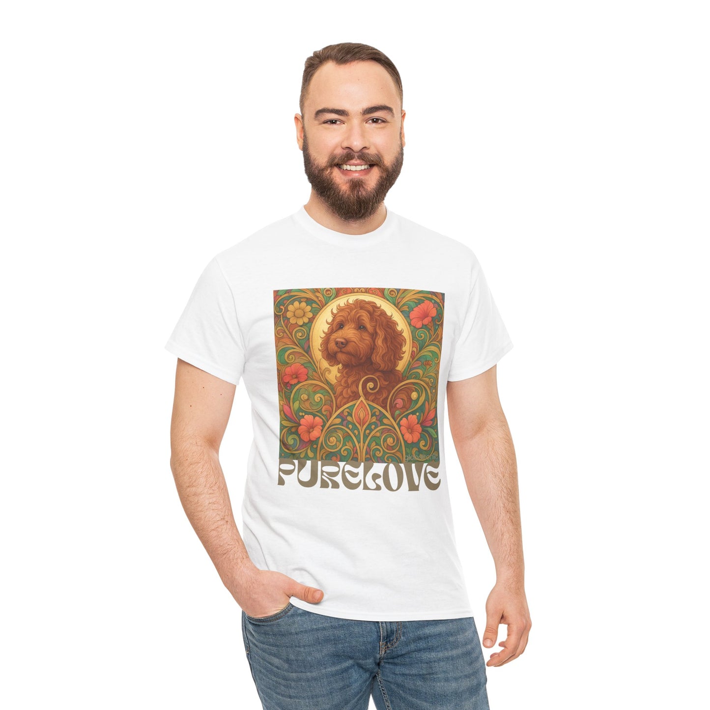 Red Cavapoo (Cavoodle) Vintage Graphic T-Shirt – Unisex Cotton Tee for Dog Lovers