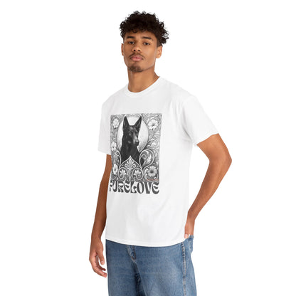 Kelpie Black Vintage Unisex Cotton Tee for Dog Lovers (Black & White)
