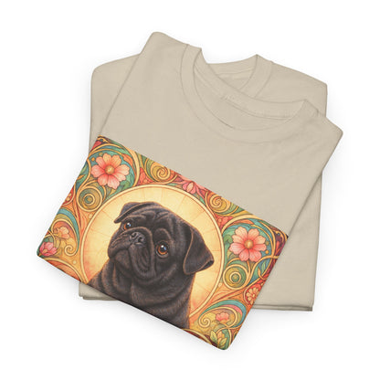 Pug Black Vintage Graphic T-Shirt – Unisex Cotton Tee for Dog Lovers