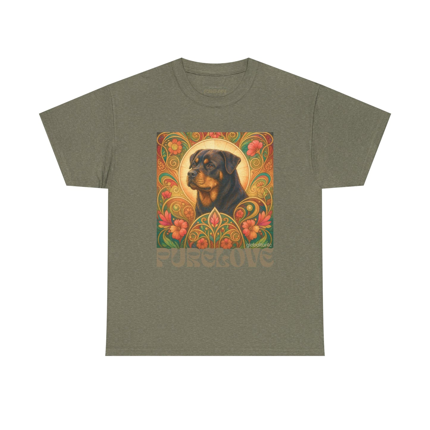Rottweiler Buddha Vintage Graphic T-Shirt – Unisex Cotton Tee for Dog Lovers