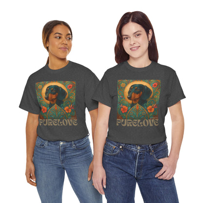Dachshund Black Tan Shorthair Vintage Graphic T-shirt - Unisex Cotton Tee for Dog Lovers