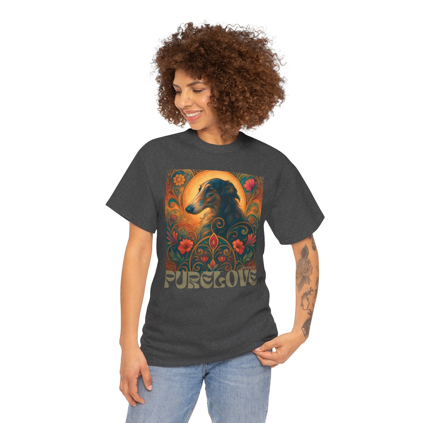 Borzoi Vintage Graphic T-Shirt – Unisex Cotton Tee for Dog Lovers
