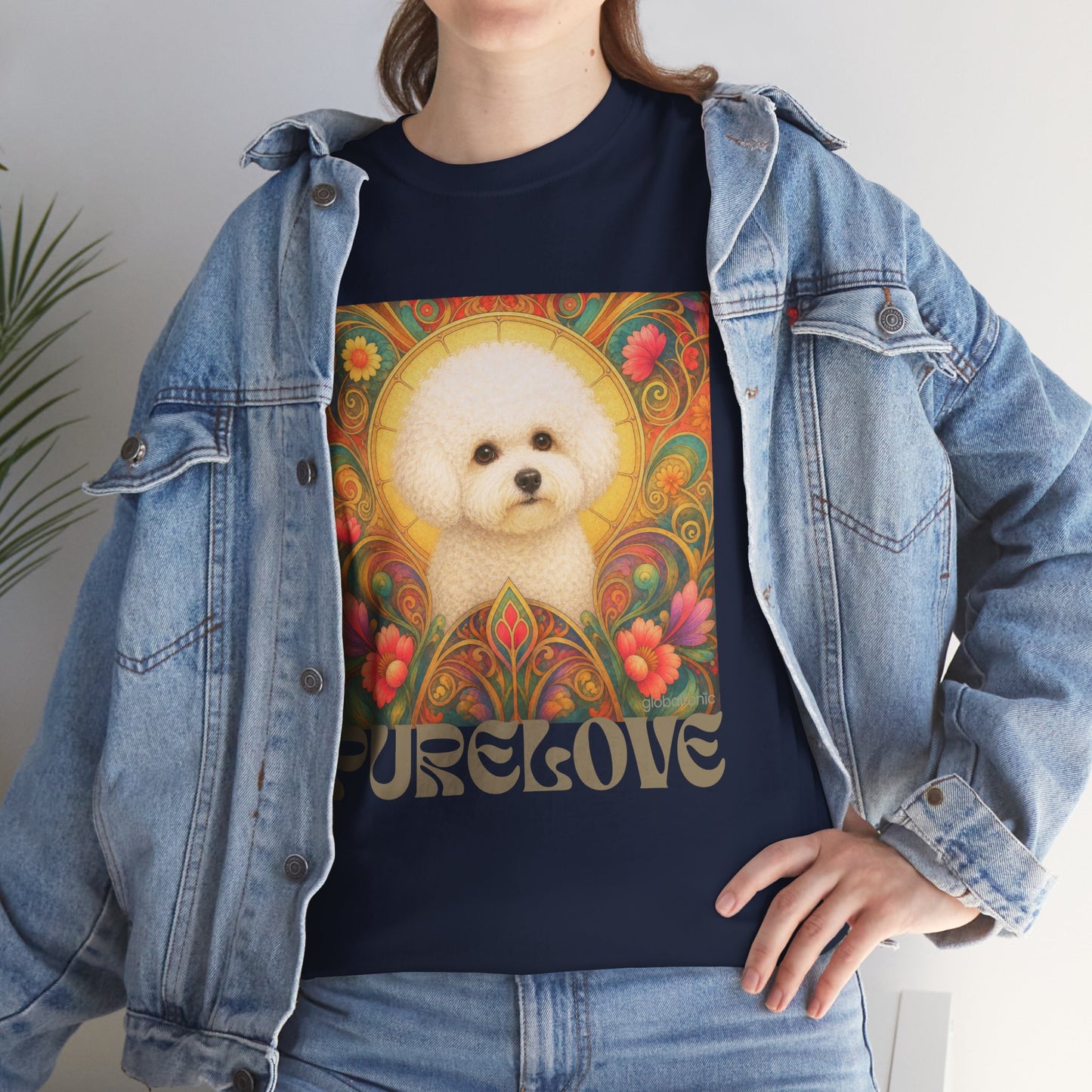 Bichon Frise Vintage Graphic T-Shirt – Unisex Cotton Tee for Dog Lovers