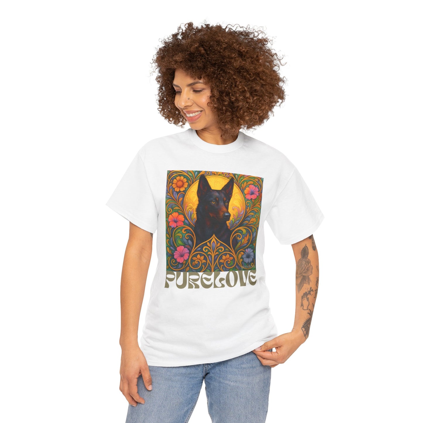 Black Kelpie Vintage Graphic T-Shirt – Unisex Cotton Tee for Dog Lovers