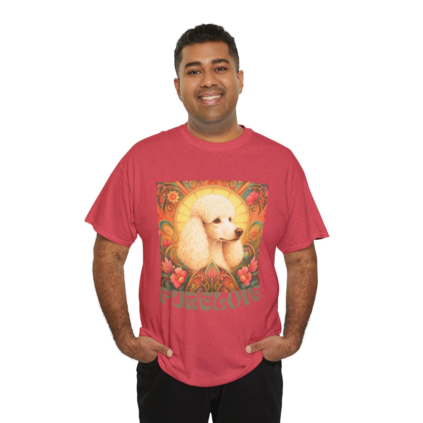 White Poodle Vintage Graphic T-Shirt – Unisex Cotton Tee for Dog Lovers